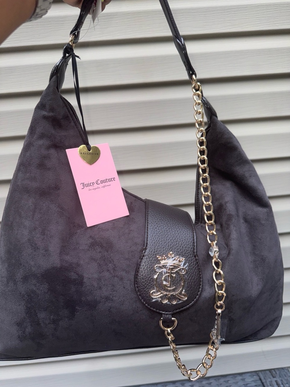 Juicy Couture Juicy Royal Crest Hobo/Coho bag in Chocolate #juicy #hobo
